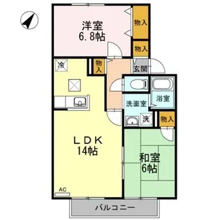 シャトレー S【1階】の間取り