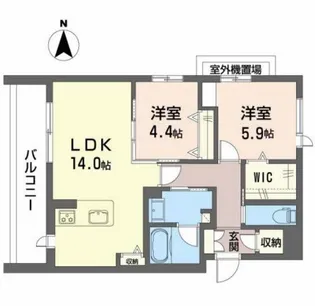 Light villa 江坂【3階】の間取り