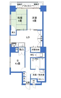 光建ハイムブリリアンス多摩川【7階】の間取り