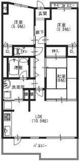 マイシティ泉北B棟【13階】の間取り