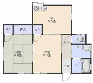 イシワタハイツ【1階】の間取り