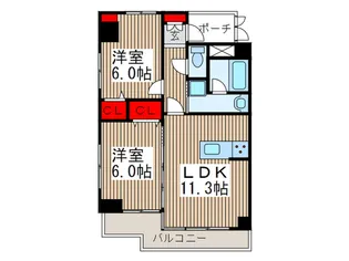 ライオンズプラザ鳩ヶ谷【4階】の間取り