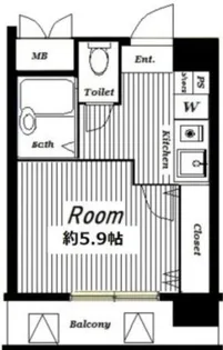ガーラ蒲田【6階】の間取り