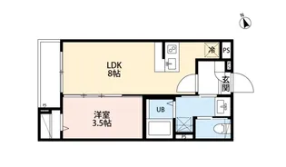 M s アパートメント【1階】の間取り