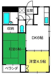 ヴィラージュ元町【1階】の間取り