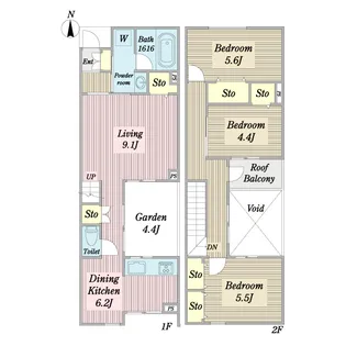 ル・ポール東白楽26の間取り