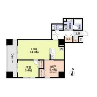 アエルグラン相模大野【6階】の間取り