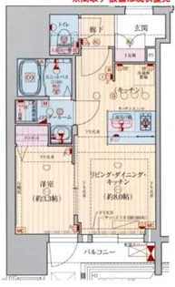 プレサンス北浜オリジン【8階】の間取り