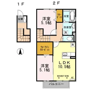 Fresco(フレスコ) A【2階】の間取り