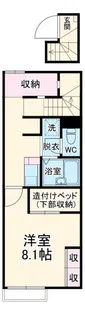 レオパレスシュマン【2階】の間取り