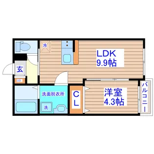 Gran Premiere一本杉【3階】の間取り