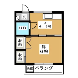 なにわハイツ A【1階】の間取り