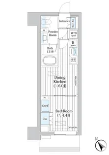ライオンズフォーシア築地ステーション【4階】の間取り