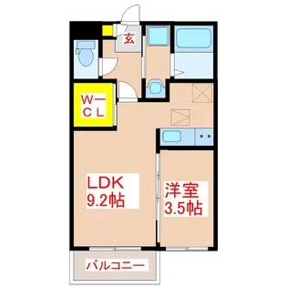 カレラ II【1階】の間取り