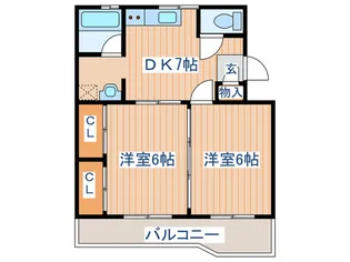 第一及川ハイツ【4階】の間取り