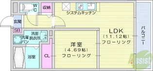 ciel長町南【3階】の間取り