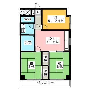 春日サンラークシノダ【2階】の間取り