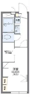 レオパレスオパール 城前【2階】の間取り