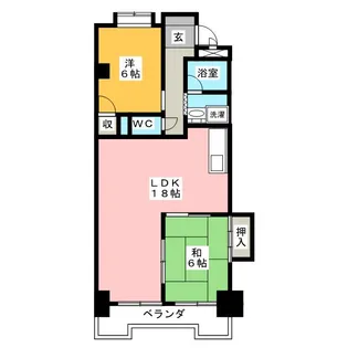 レジデンス山腰【2階】の間取り