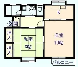 竹内町ハイツII【2階】の間取り