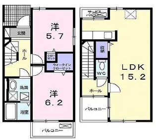 アンジュ ジェルメ【2階】の間取り