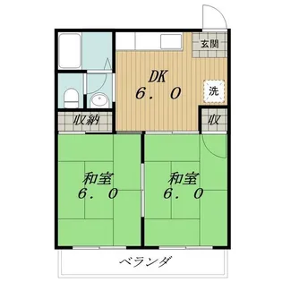 コーポ大島【4階】の間取り