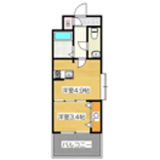 No.62 TOWERS AVANTGARDE博多【20階】の間取り