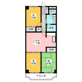 ニューエステート善福寺【1階】の間取り