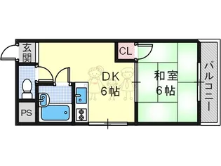 清川ビル【9階】の間取り