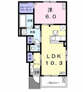 リヴェール・ピアII【1階】の間取り