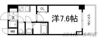 サムティ本町橋IIMEDIUS【10階】の間取り
