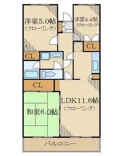 ベルガーデン【3階】の間取り