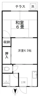 ヴィラ千歳【1階】の間取り
