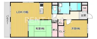 フローラ青山【1階】の間取り