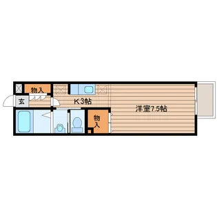 ラフィネ旭ヶ丘【2階】の間取り