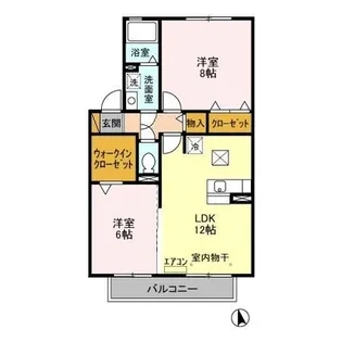 ボナール AB【1階】の間取り