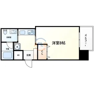 ディオレクレスト東心斎橋【10階】の間取り