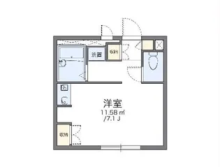レオパレスジュネス【2階】の間取り