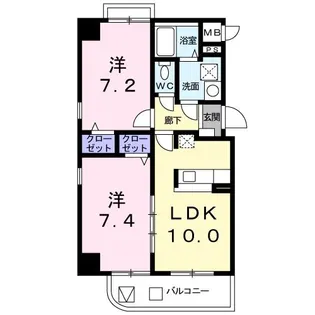 アルボル リオ I【3階】の間取り