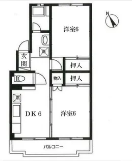 光ハイツ【2階】の間取り