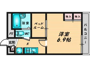 レオパレスヴァン【2階】の間取り