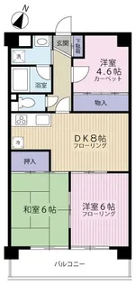 クレスト中島【3階】の間取り