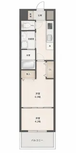 白島城北東亜ビル【8階】の間取り