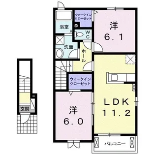 カーサ フェリーチェ II【2階】の間取り