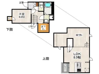 CB大和田ロータス【1階】の間取り