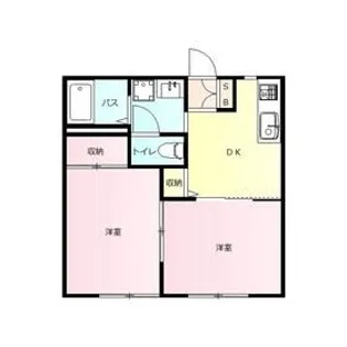 サンハイツ関口 A【2階】の間取り