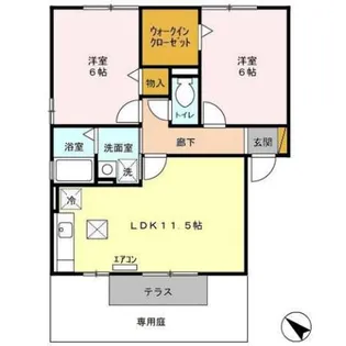 Royal Garden 400&16 ABCD【1階】の間取り