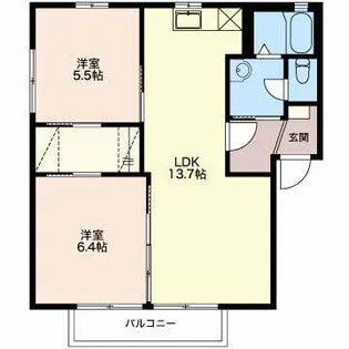 ヴィラージュ飯村南 C【2階】の間取り