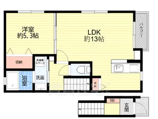 CoCo絹延【2階】の間取り