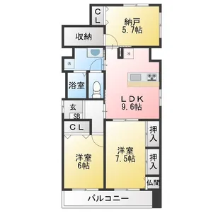 コングリシーヌ【1階】の間取り